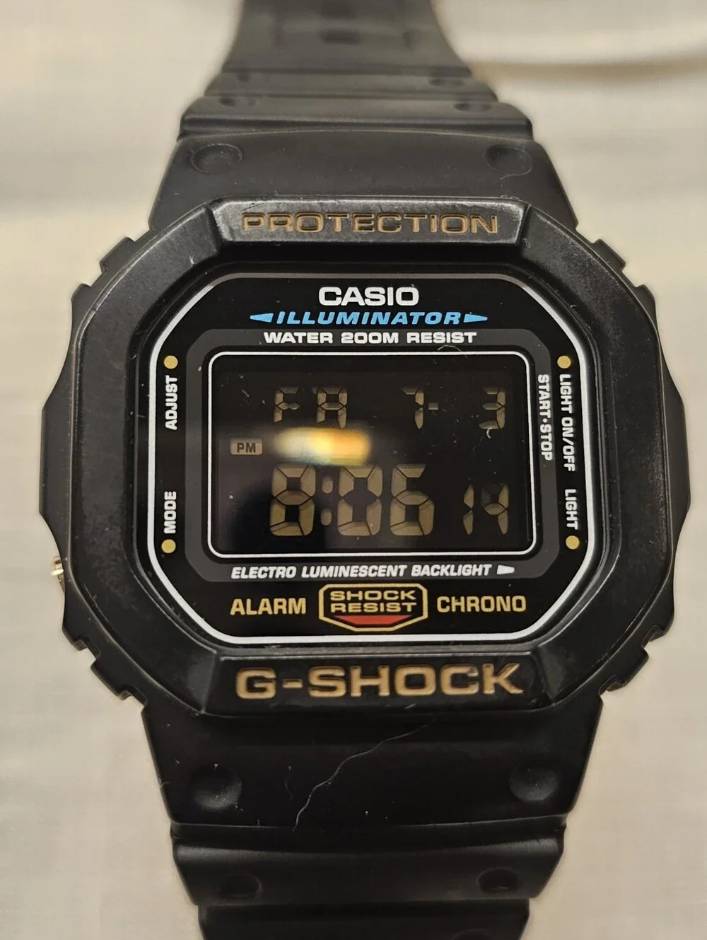 Casio G-Shock DW-5600 Bezel with DW 5025 Case Men's Black Digital Watch- 42mm